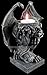 PTC 8.75 Inch Gargoyle Figurine Cold Cast Resin Candle Holder, Gray Color