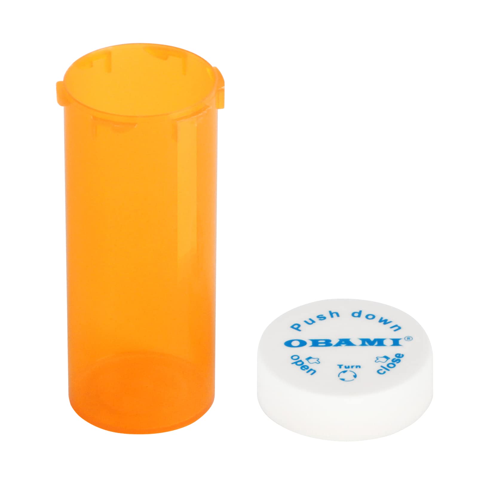 Plastic Medicine Pill Bottles with Child Resistant Caps - Push Down and Turn - Prescription Vial, Medicine Container, Pill Cases Dispenser Organizers (12pcs, 6 Dram)
