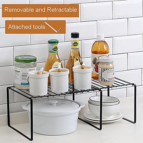 Expandable Stackable Kitchen Storage and Counter Shelf