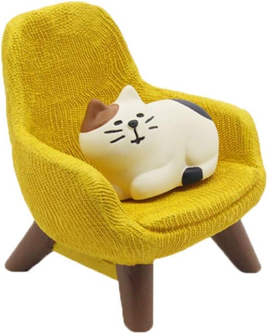 LAMEIDA Dollhouse Accessories DIY Mini Sofa Furniture Food Doll Ornaments Miniature Cafe Restaurant Dollhouse Decorations Shooting Props (Chair)