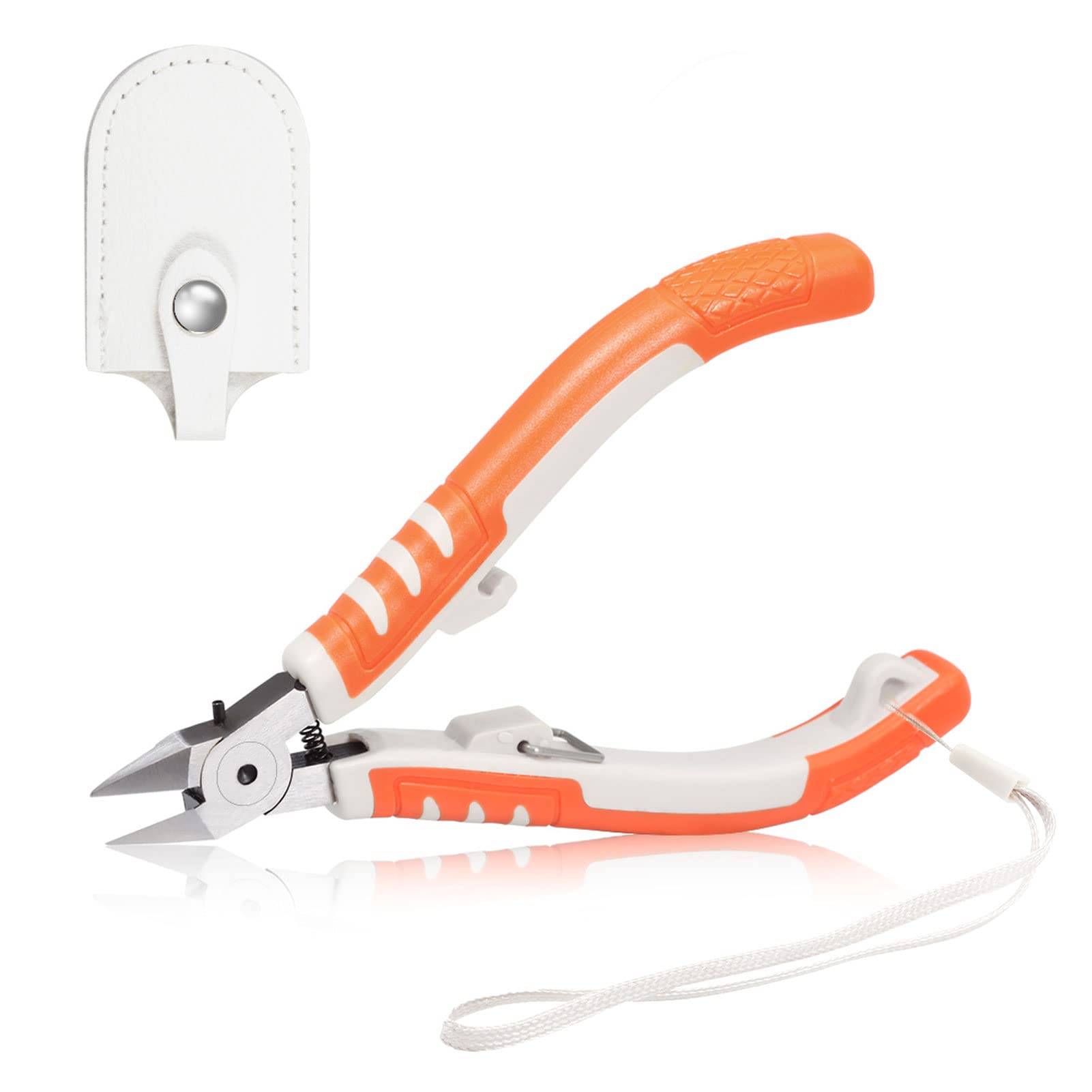 SPEEDWOX 5 Inch Diagonal Cutting Pliers Tapered Head Ultra Sharp Model Sprue Wire Clippers Electrical Wire Cutter Side Cutting Nippers with Safety Lock CR-V Steel