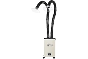 VEVOR Solder Fume Extractor, 150W 165CFM Soldering Smoke Extractor with 3-Stage Filters, 3 Speed Adjustable Smoke Absorber and Purifier for Soldering, Engraving, DIY Welding, Salon