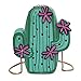 MILATA Women Cactus Shape PU Leather Mini Cross Body Bag Cute Purses Shoulder Chain Bag