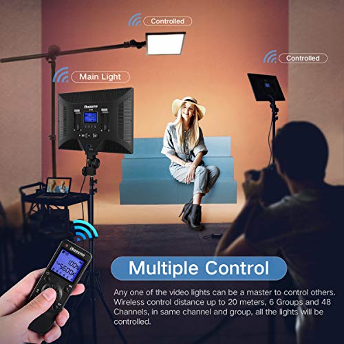 Dazzne D50(3 Packs) LED Video Lighting Kit with Wireless Remote