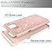 Galaxy S6 Edge Plus Case (not fit S6 Edge) with 3D PTE Screen Protector [2 Pack], LeYi Girls Women Glitter Heavy Duty Scratch-proof Protective Phone Case for Samsung Galaxy S6 Edge Plus + TP Rose Gold