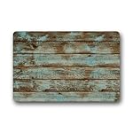 Rustic Old Barn Wood Floor Mats Living Room Doormat Indoor with Anti-slip Backing 23.6"(L) x 15.7"(W)