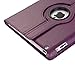 AiSMei Case for 9.7-Inch iPad 5th (2017)/ iPad 6th (2018)/ iPad Air (2015), Rotating Protective Case Cover w/Auto Wake/Sleep Function,Purple