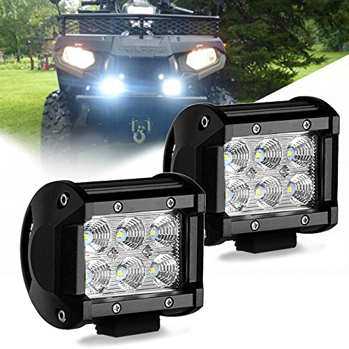 LED Light Bar Modern Car LED 18W 4inch Waterproof Led Light Bar Flood Led Fog Light Led Work Light for Truck,Golf Cart LED Light Bar(Pack of 2)