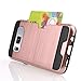 Jwest Galaxy S8 Plus Case, S8 Plus Wallet Card Holder Rubber Bumper Hard PC Back Hybrid [Dual Layer] Shockproof Cover with Card Slots for S8+ Plus 6.2 inch (2017)-Rose Gold