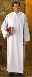 R.J. Toomey White Polyester Front Wrap Clergy ALB