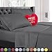 Nestl King Sheet Set - Luxury 1800 Ultra-Soft Microfiber King Bed Sheets - Double Brushed - Deep Pockets - Easy Fit - 4 Piece Set - Bedding Sheets & Pillowcases (King, Dark Grey)