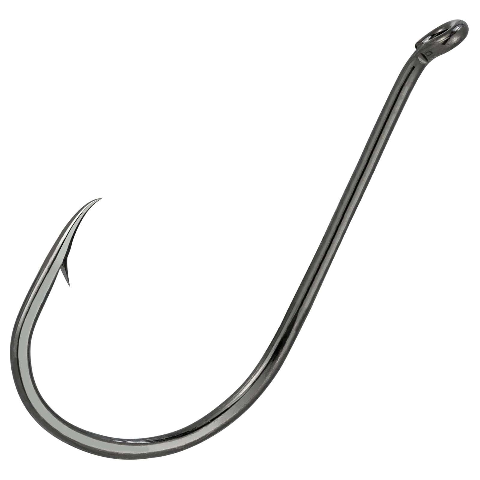 Alwonder 50pcs Fishing Drop Shot Hook Black Nickel Sharp Offset Bait Hook for Surf Fishing Catfish Bass Tuna Hooks Freshwater Saltwater #1