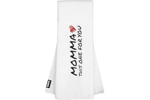 SLEEFS Football Towel - Cotton Quarterback QB Towel for The Football Field - Bi-Fold Hook & Loop Closure - Men/Youth/Boys/Adults - Momma White