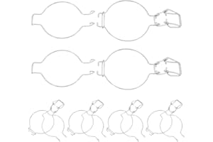 Healifty Stainless Steel Jar Wire Clamp Clips 6Pcs for Wide Mouth Glass Jars Airtight Sealed Buckle for Kitchen Canning Stora