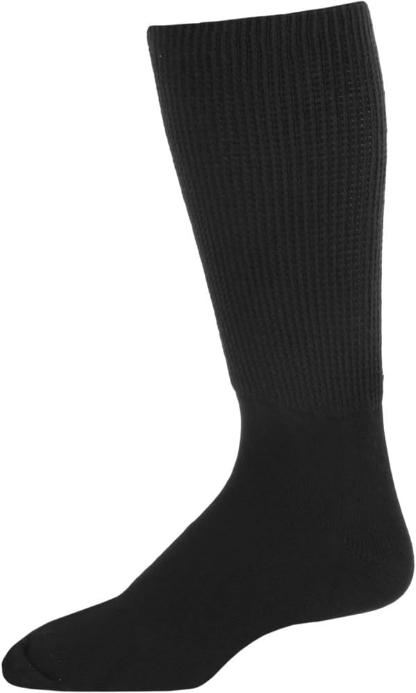 Extra Wide Mens Black Athletic Crew Socks 1 Pair Size 11