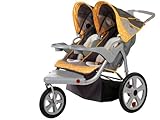 Pacific Cycle Instep Grand Safari Swivel Wheel Double Jogger, Gray/Yellow
