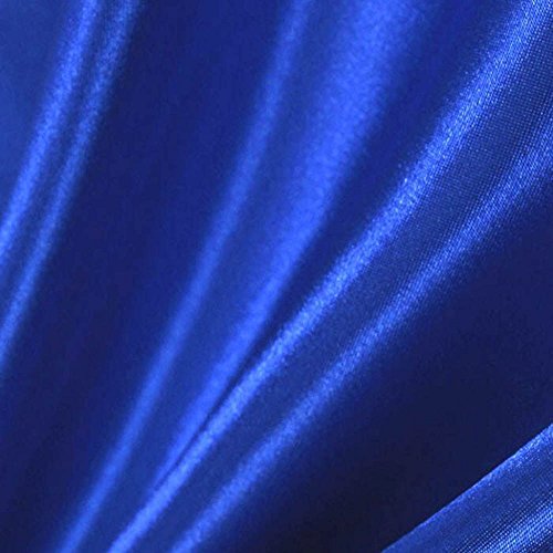 Royal Blue Satin Fabric 60" Inch Wide - 10 Yards By Roll (FB)