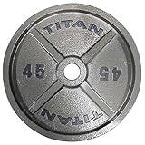 Titan Cast Iron Olympic Weight Plates | 45 LB Single