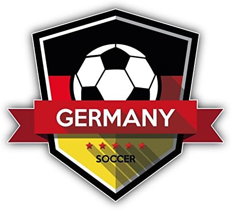 Germany Flag National Soccer Team Badge Home Decal Vinyl Sticker 5'' X 5''