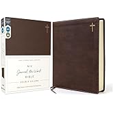NIV, Journal the Word Bible (Perfect for Note-Taking), Double-Column, Leathersoft, Brown, Red Letter, Comfort Print: Reflect,