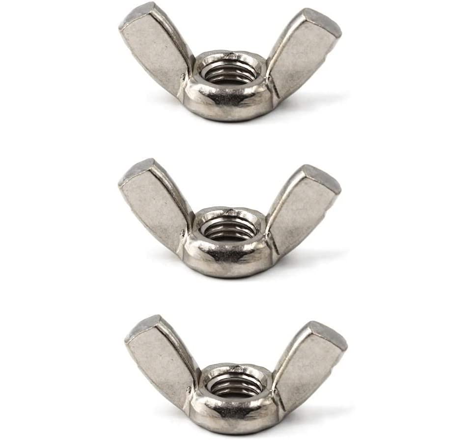 Durable Tool Supply 3pcs M10 Wing Nuts Stainless Steel Butterflies Nut Fasteners Parts Hardwares