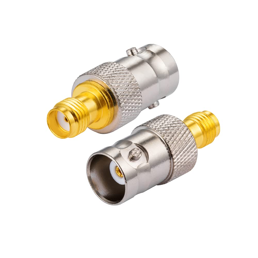 Vecys SMA to BNC RF Adapters Connection SMA Female to BNC Female for SDR Amateur Handheld Electronics WLAN Wireless CCTV Camera Scanner Two Way Radio