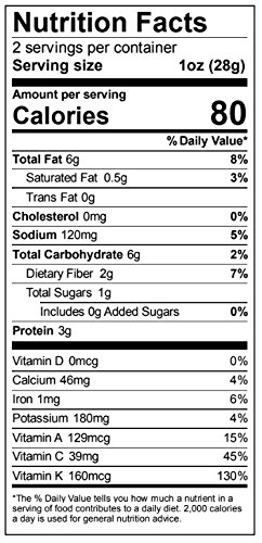 Brad's Plant Based Organic Crunchy Kale, Nacho, 12 Count