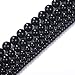 Natural Stone Beads 6mm Black Onyx Agate Gemstone Round Loose Beads Crystal Energy Stone Healing Power for Jewelry Making DIY,1 Strand 15