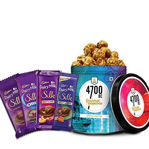 4700BC & Cadbury Combo Pack- Himalayan Salt Caramel Popcorn, 110g & Cadbury Silk Bars 4700BC & Cadbury Combo Pack- Himalayan Salt Caramel Popcorn, 110g & Cadbury Silk Bars