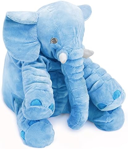 Naturally Nature Stuffed Plush Elephant Blue - 24 inches, Blue Elephant