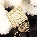 OPK Jewelry 18K Gold Plated Mens Ring in Chinese Blessing Fortune,Adjustable