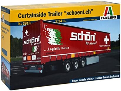 Italeri 1: 24 3918 - Tarpaulin Trailer, Vehicles, Red, 1:24