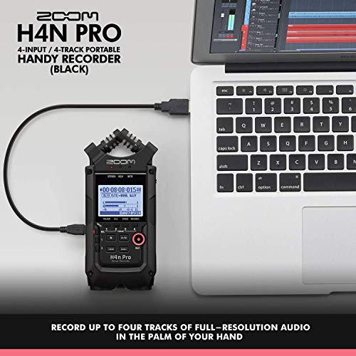 Zoom H4n Pro FourChannel Handy Audio Recorder (Black) 2X Lavalier