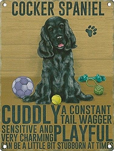 Small (150 x 200mm) Metal Sign - Black Cocker Spaniel