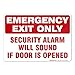 (2 Pack) Emergency Exit Only Sign, Self Adhesive 7 X 10inches 4 Mil Sleek Vinyl Decal Stickers Weather Resistant Long Lasting UV Protected and Waterproof Made in USA by Sigo Signs