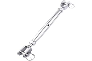 LAGOGIA 316 Stainless Steel Jaw and Jaw Closed Body Turnbuckle, 1/2" (12mm) Thread Diameter, Durable, Weather Resistant, Heavy Duty Clasp, Closed Body Lock QQ Claws Marine Class - (1PCS)