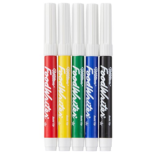 Wilton FoodWriter Color Bold Tip Edible Markers, 5-Piece