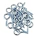 Wobe 50Pack of Eye Screws 1-5/8 Inch Eye Shape Thread Self-Tapping Hanging Hooks Eyebolt Ring (1-5/8