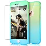 ikasus iPhone 6S Case,iPhone 6 Case, [Tempered Glass Protector] Luxury Gradient Color Ultra-thin Shockproof Armor PC Anti-Slick Full Body Protective Bumper Case Cover for iPhone 6S/6 4.7