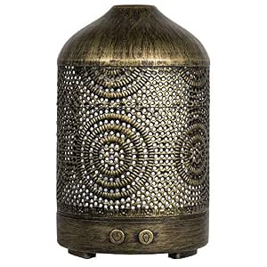 essential pure oil works diffuser ultrasonic led filigree aroma