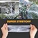 Aiduy Outdoor Halloween Decorations Scary Giant Spider Web Decorations Creepy Decor with Super Stretch Cobweb Set for Halloween Yard Decorations, 16 Ft
