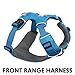 Ruffwear, Front Range Dog Harness, Reflective Soft Padded Everyday Harness with Dual Leash Clips, Adjustable and Lightweight Fit for Training or Walking for All Dogs, Blue Dusk, Small
