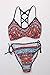 Dearlovers Elegant Vintage Tie Side Bottom Adjustable Bikini Set Swimwear Small Size Multicolored