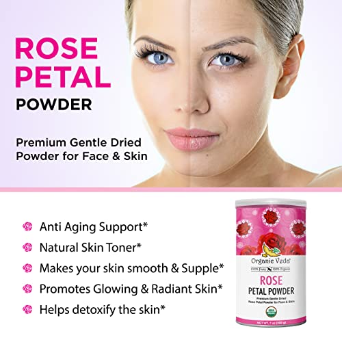 Organic Veda Petal Powder Edible Rose Dusting Powder For Cooking