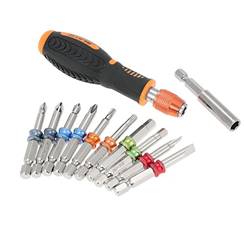JAKEMY JM-6122 12 in 1 Professional Color Ring Screwdriver Set Multi-functional Screw Bits Kit Repair Tools