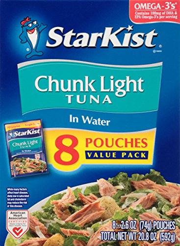 StarKist Chunk Light Tuna in Water - 2.6 Ounce Pouches (Pack of 8)