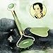 Anti Aging Jade Roller for face and Gua Sha Scraping Massage Tool Set Therapy, 100% Natural Jade Facial Roller with Double Neck Slimming Massager, Gift Boxed Included by Yeamon
