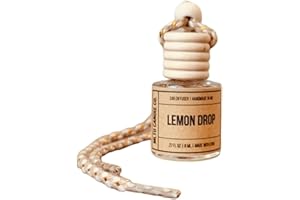 MLTD Candle Co. Lemon Drop, Hanging Car Air freshener, Hanging Car Air Fragrance Oil Diffuser, Cute Car Air Freshener, Long Lasting Car Air Freshener, Automobile Aromatherapy Diffuser, Made in USA