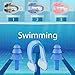 3 Pairs of IPOW Soft Silicone Swim Nose Clip+Ear Plugs Set for Swimming Comfortable for Adults & Kids,3 Colors for Pink,Blue and Black