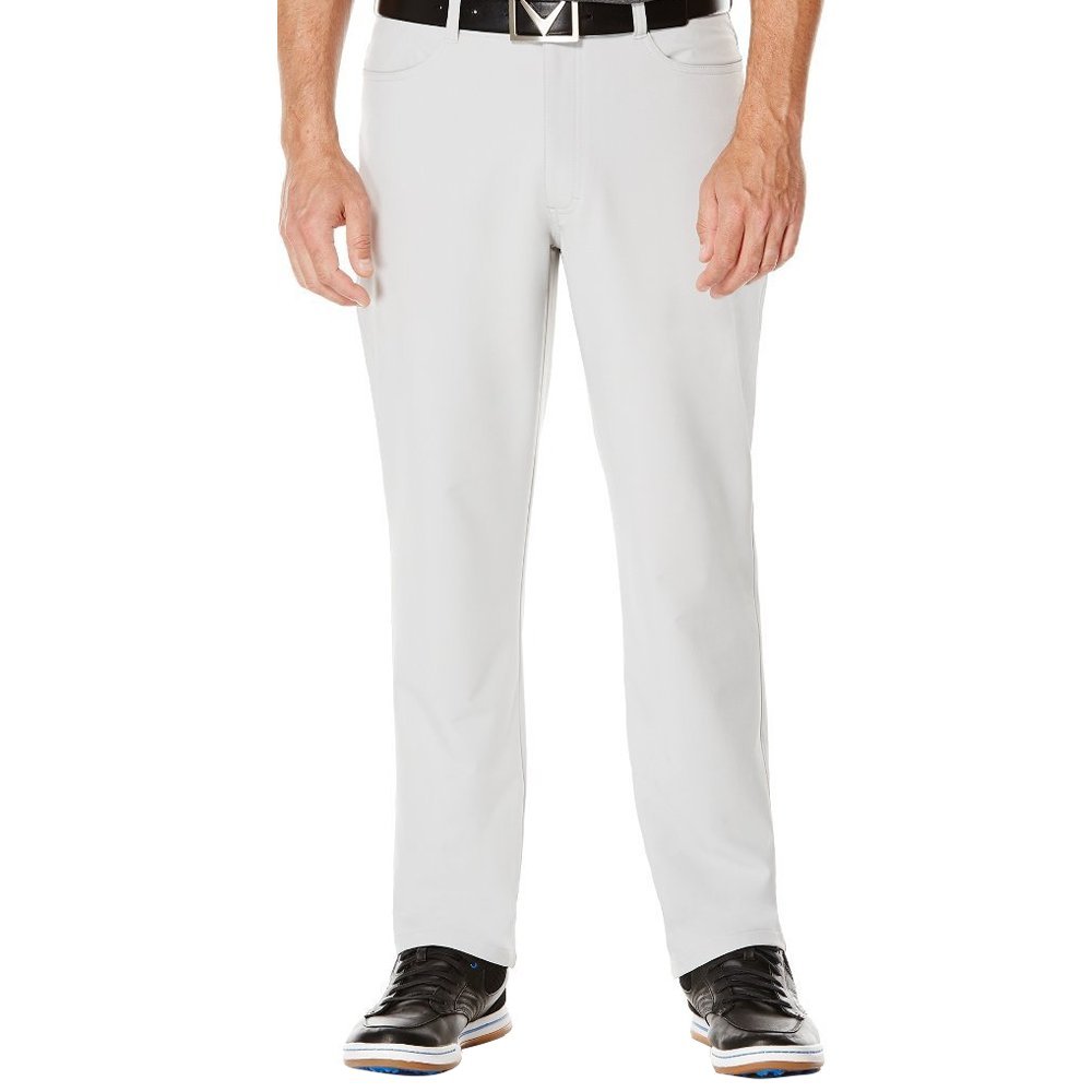 Amazon.com : Callaway Performance Flat Front Five Pocket Pant, Monument, 42W x 32L : Clothing